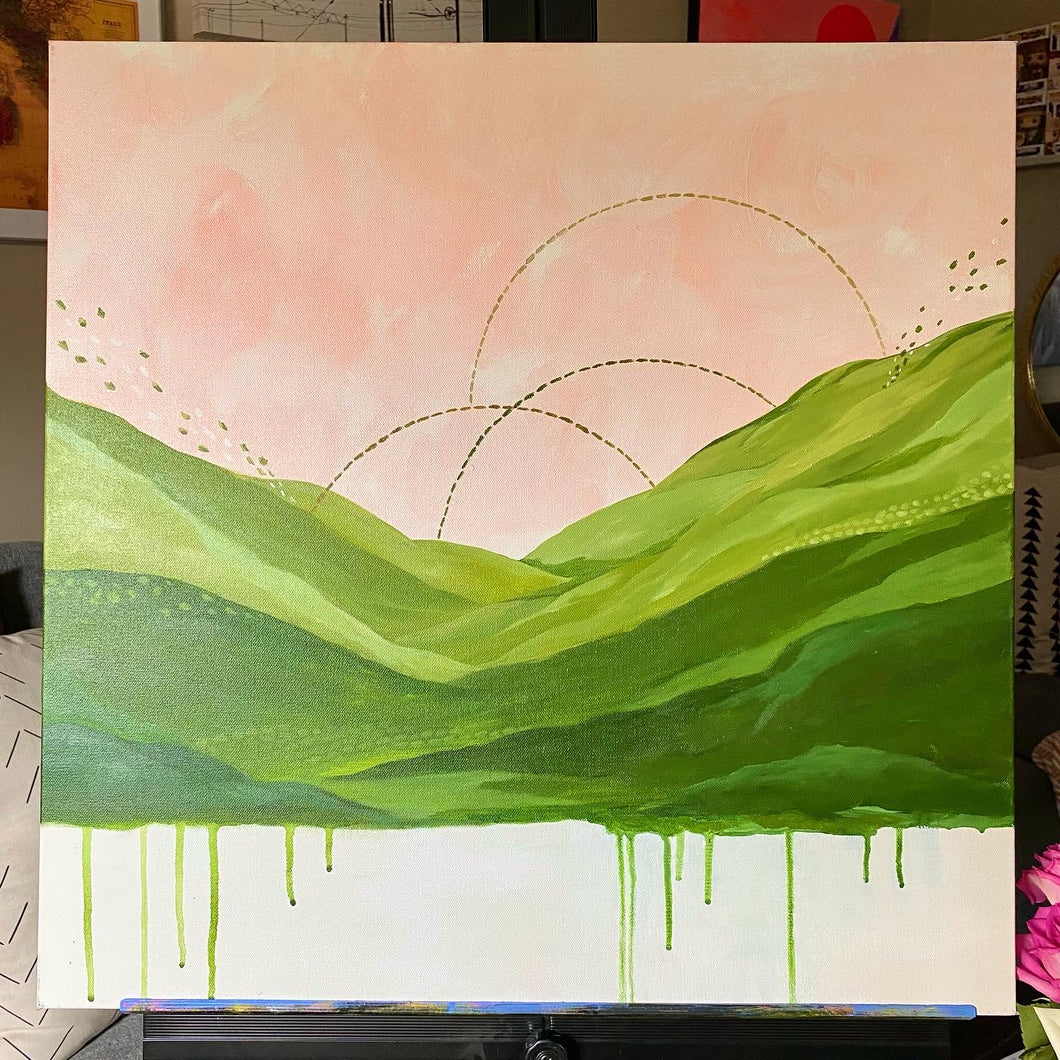 Green Landscape Painting by StudioXFlo